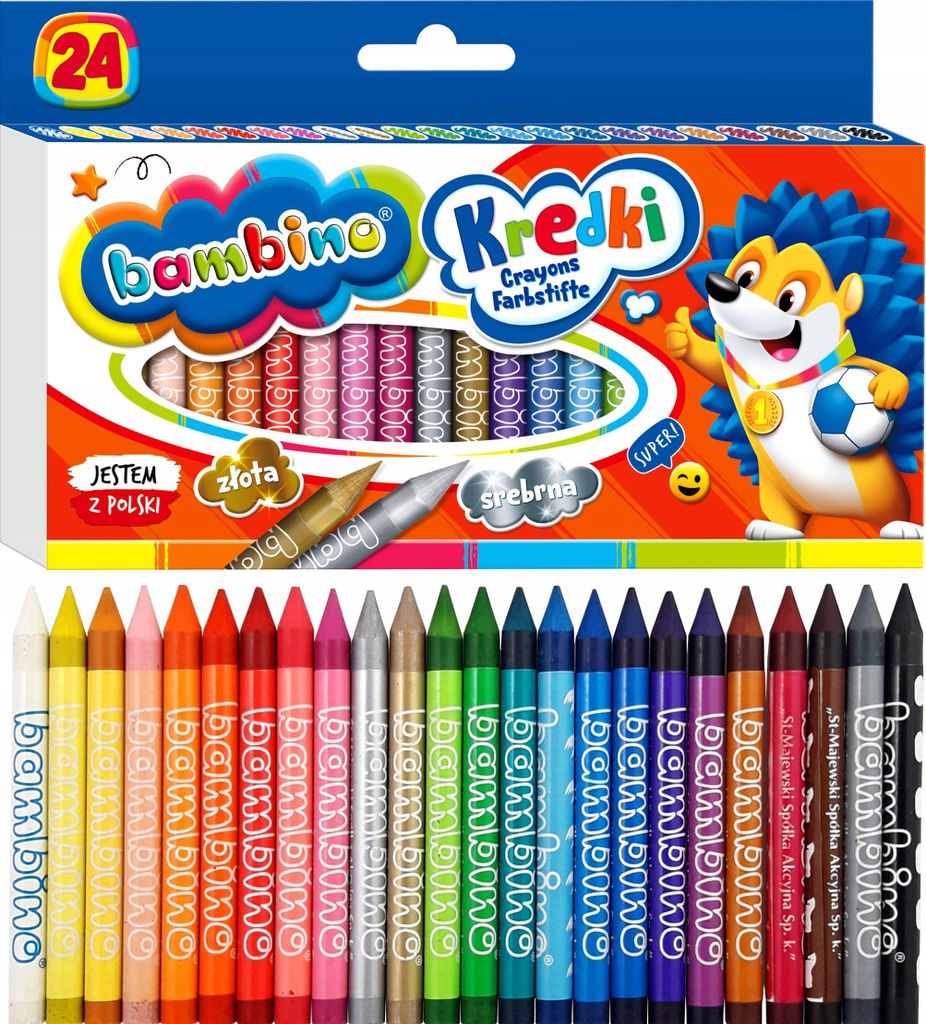 Bambino Wand Buntstifte 24 Farben Coalin Clay Produktbild 