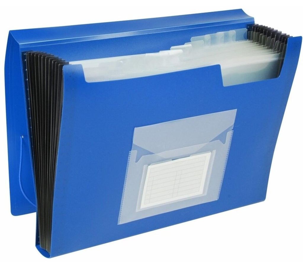 Connect Folder 13 Sections A4 Blue, 33 cm, 24,5 cm, Blau, Produktbild 