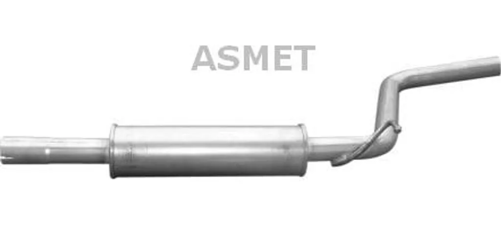 Silencieux central robuste ASMET 3104 - Montage direct OE 2K0253209A
