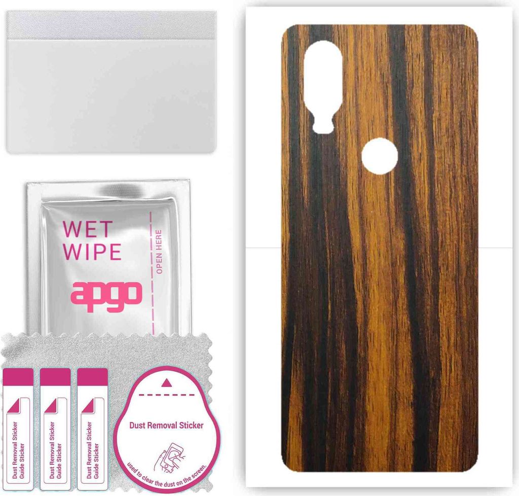 apgo Rückseite Schutzfolie, Skin, kompatibel mit Motorola One Vision, Hinten Displayschutzfolie aus Vinylfolie, kratzfest, einfache Montage - Tige...