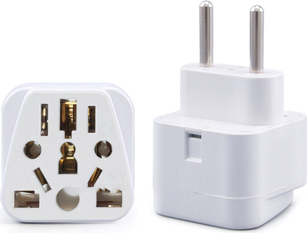 INF Reiseadapter - Europäischer Standard, Reines Kupfer Weiß