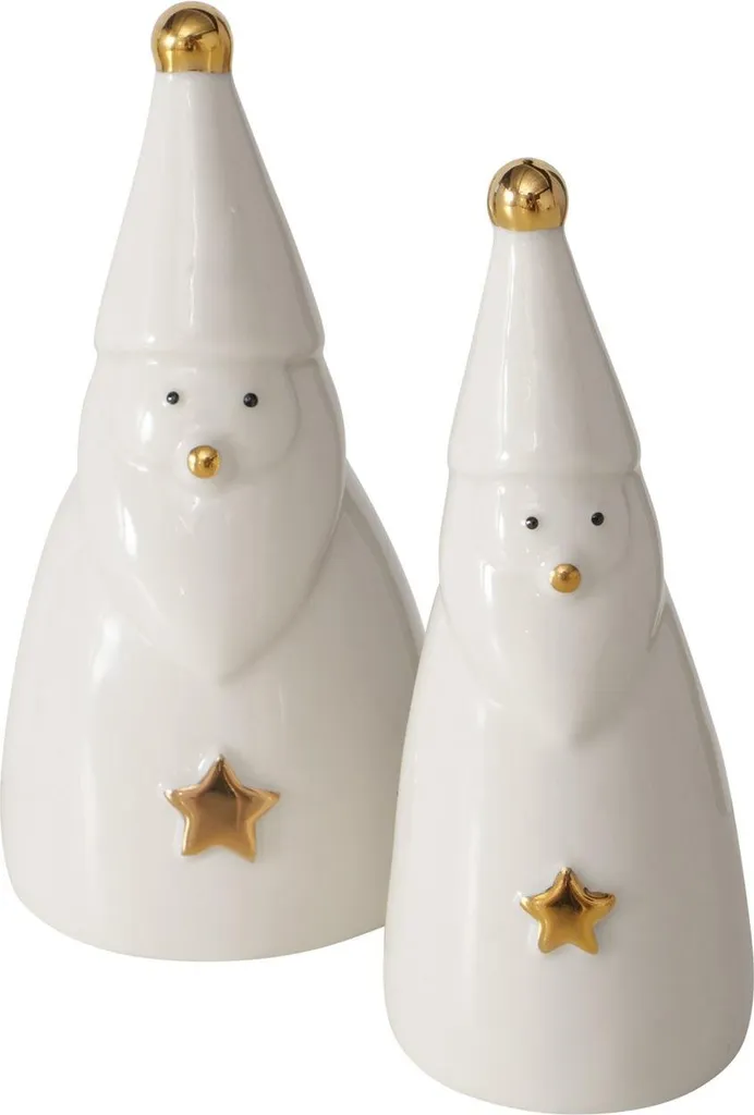Décoration de Table Saint-Nicolas : 2 Figurines JELKI en Porcelaine