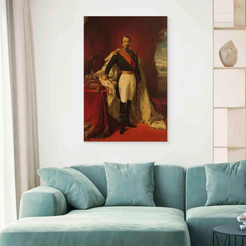 Quadro su tela italiano - Ritratto di Napoleone III (Franz Xaver Winterhalter) 60x90 cm Riproduzioni l-E-12199-b-a - 4