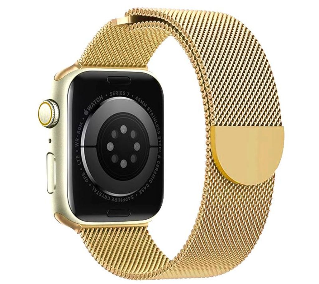 Stravo Luxe Milanaise-Armband für Apple Watch 46/45/44/42/49 mm (Serie 11–1, SE 1–3, Ultra 1–3) – Edelstahlarmband mit Magnetverschluss ...
