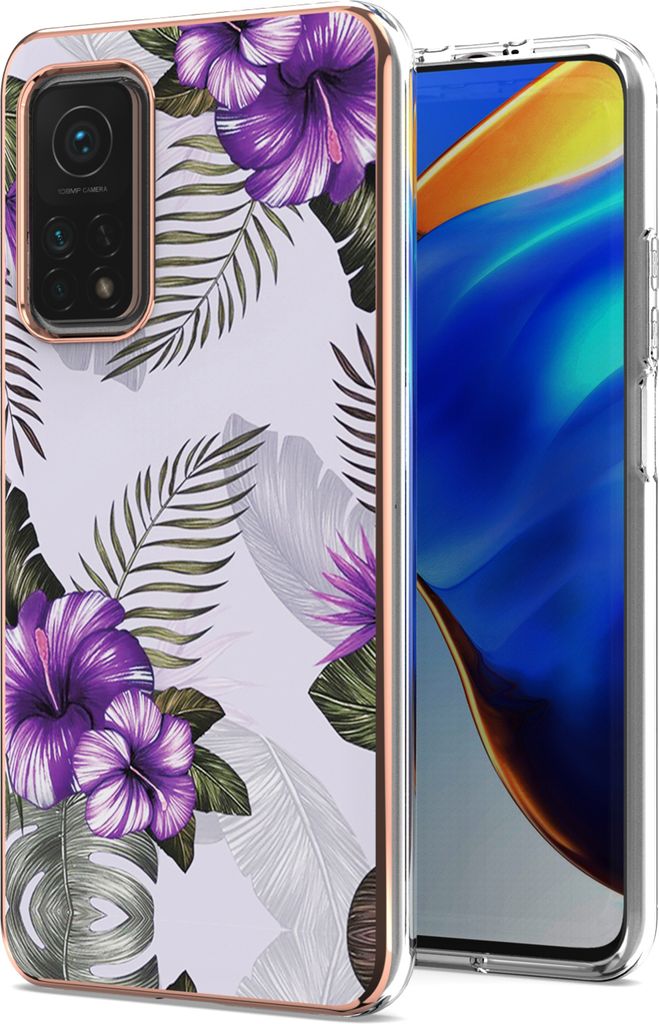 Xiaomi Mi 10T Pro Hülle, Muster Handyhülle Weich TPU Bumper Schutzhülle für Xiaomi Mi 10T / 10T Pro Lila