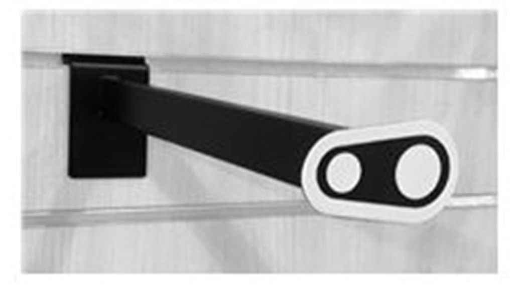Crankbrothers Icon Slatwall Bannerarm, black/white