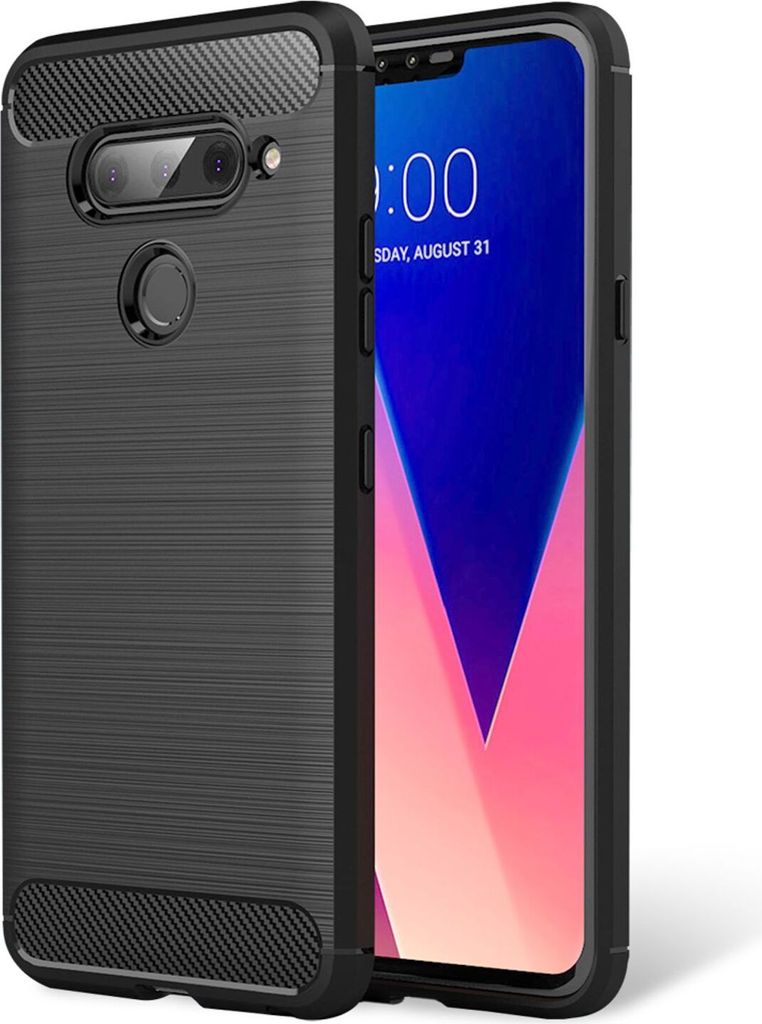 Etui na telefon komórkowy LG V40 ThinQ, karbonowy pokrowiec Zdjęcie produktu 