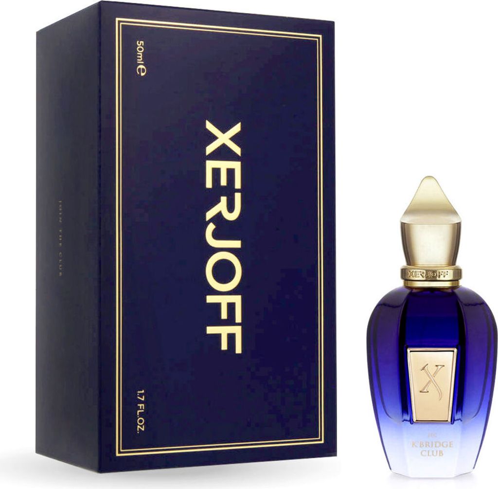 A perfume bottle and its box are displayed against a white background.