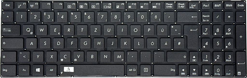 DEUTSCHE - Tastatur Keyboard Ohne Beleuchtung, Ohne Rahmen kompatibel für Asus K501UW, K501UX