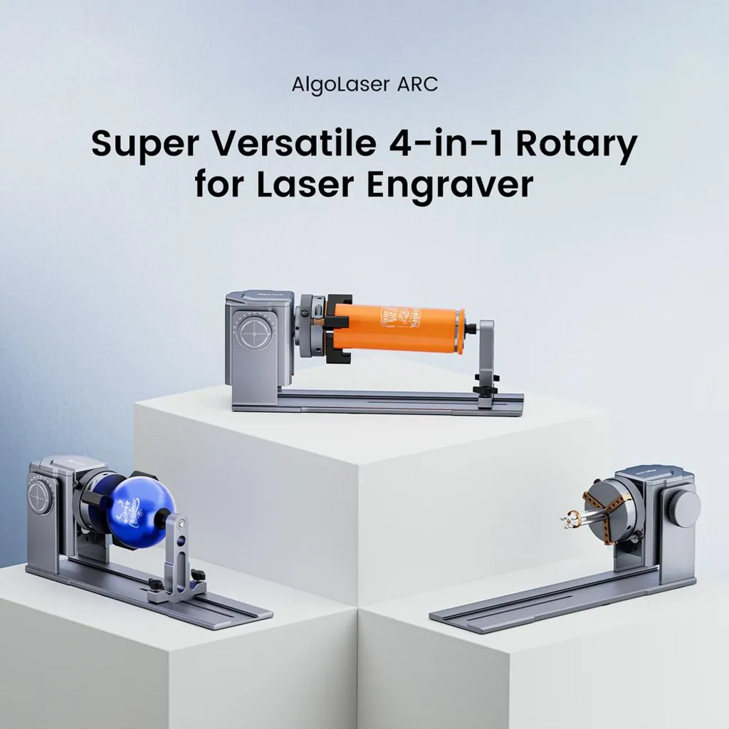 Module Rotatif pour Gravure Laser sur Verre et Objets Courbes - 180° - 2