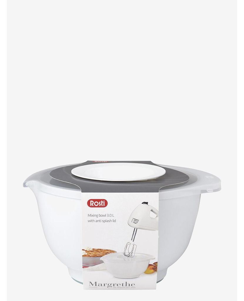 Rosti, bol para mezclar de 3 litros con tapa, color blanco: Imagen del producto 