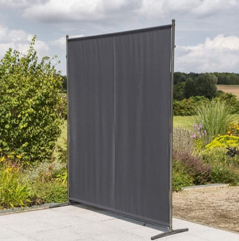 Merxx Privacy Screen wide - ocelový rám s textilní šedou Obrázek produktu 3