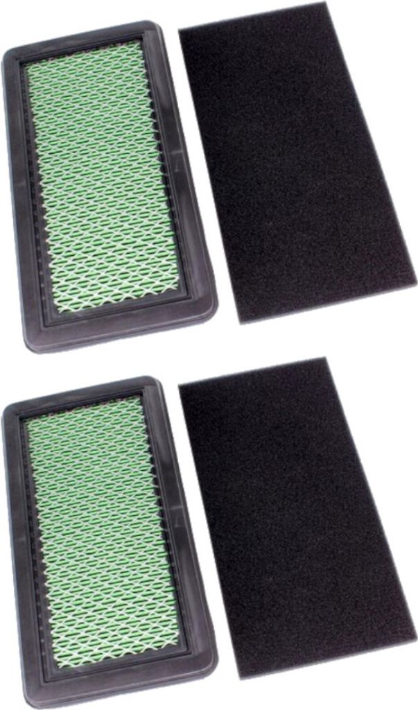 Trade-Shop 4in1 Set: 2x Luftfilter + 2x Schaumstoff-Vorfilter kompatibel mit Honda Motoren wie GCV520 / Rasentraktor Rasenmäher