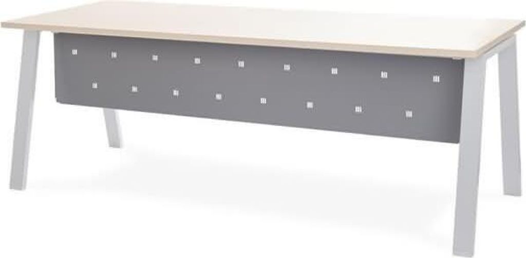 Fußraumblendeblende für Schreibtisch Metal 200cm (177x30cm) grau.