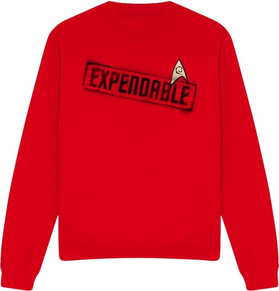 Star Trek - "Expendable" Sweatshirt für Herren/Damen Uni TV11289 (XL) (Rot)