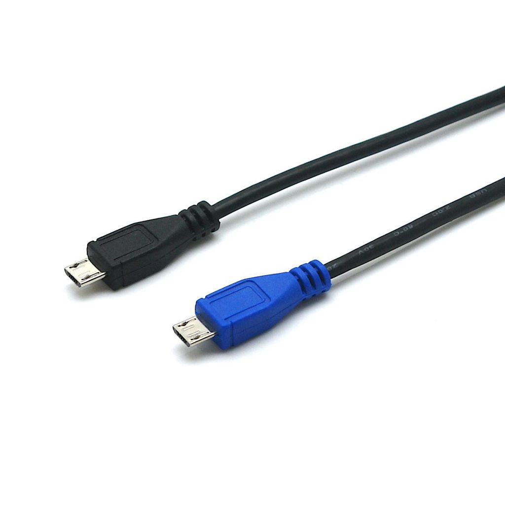 USB 2.0 Hi-Speed OTG Adapterkabel Micro-B Stecker Micro-B Stecker schwarz - Länge: 1,0m
