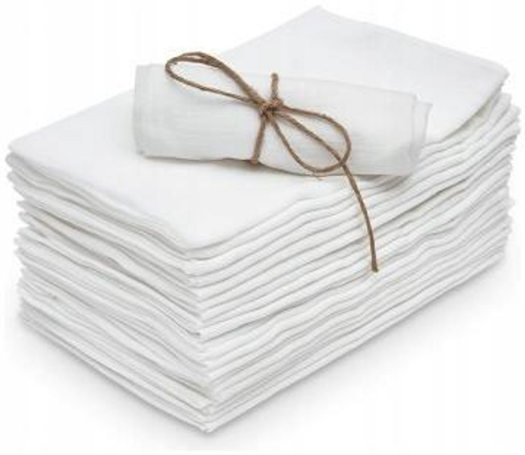 Jukki tetra plenky 70x80 cm – 100% bavlna, dvouvrstvé, bílé Obrázek produktu 