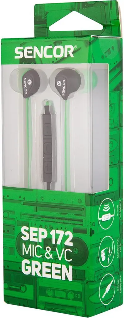 Sencor SEP 172 VCM: Cuffie In-Ear con Microfono per Pendolari