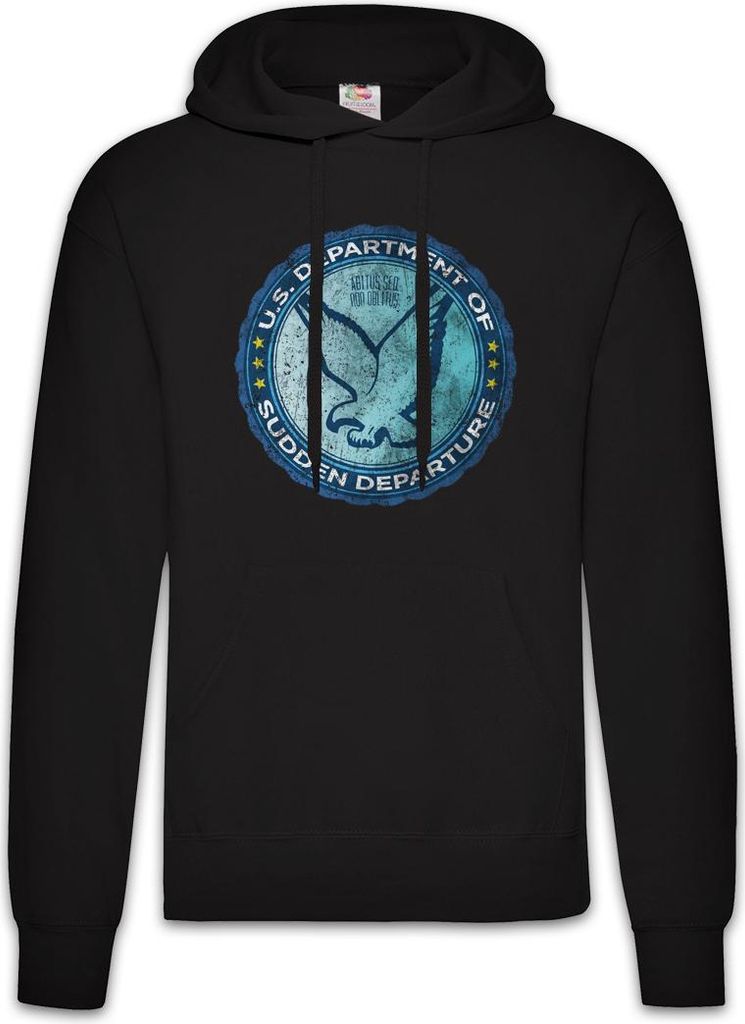 Urban Backwoods U.S. Department Of Sudden Departure, Herren Hoodie, Farbe: Schwarz, Größe: L