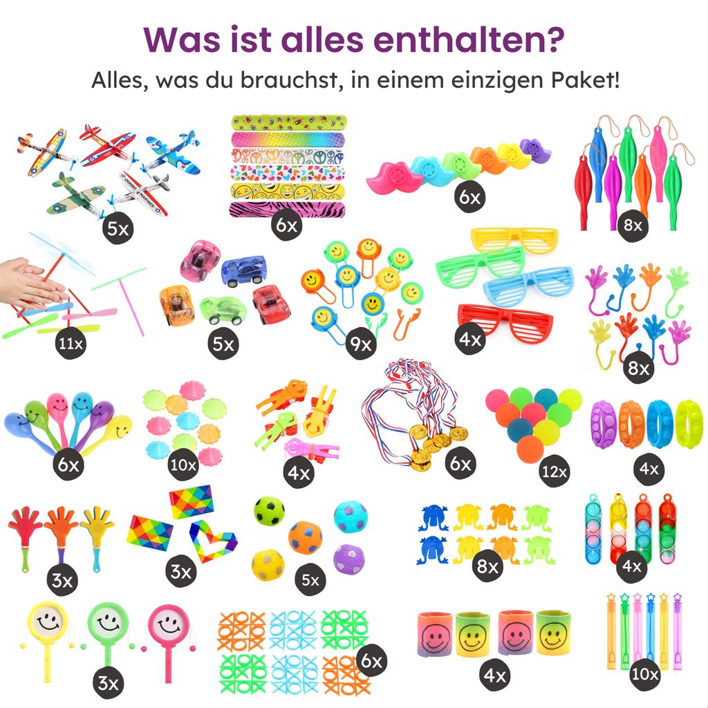 Partizzle 150x Mitgebsel Paket – Fidget Toys Geschenktüten Produktbild 2