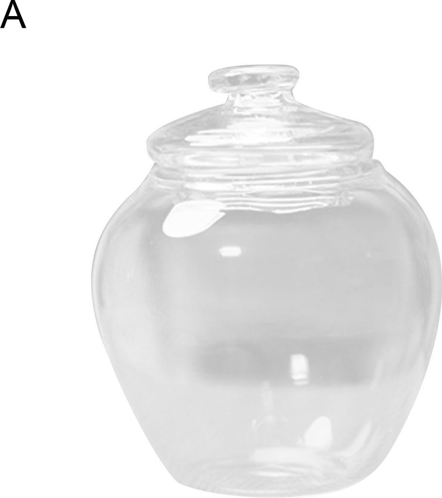 Mini Glass Candy Bottle Dollhouse Miniatursimulation Aufbewahrung kann Spielzeug modellieren-A