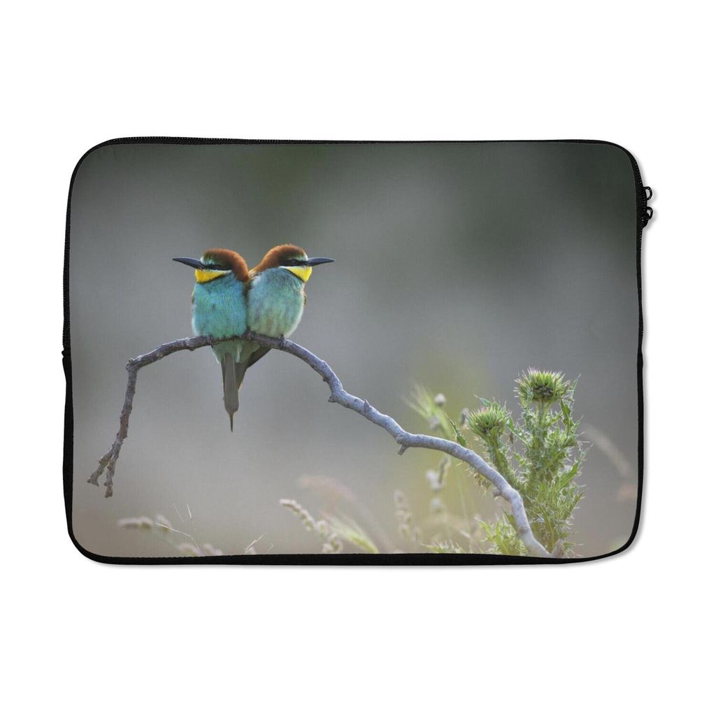 MuchoWow Laptop Hülle 14 ZollEin Bild von zwei Bienenfressern Laptoptasche - Laptoptasche - Stoßsicher - Schutzhaube