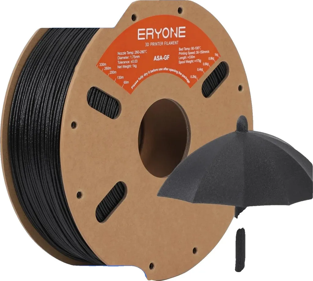 Filament 3D composite noir ultra résistant bobine 10 kg de 320m