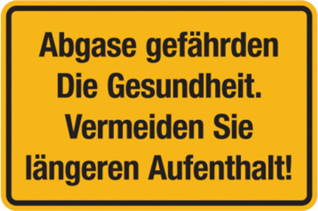 Dreifke® Hinweisschild, Abgase gefährden die Gesundheit, Produktbild 
