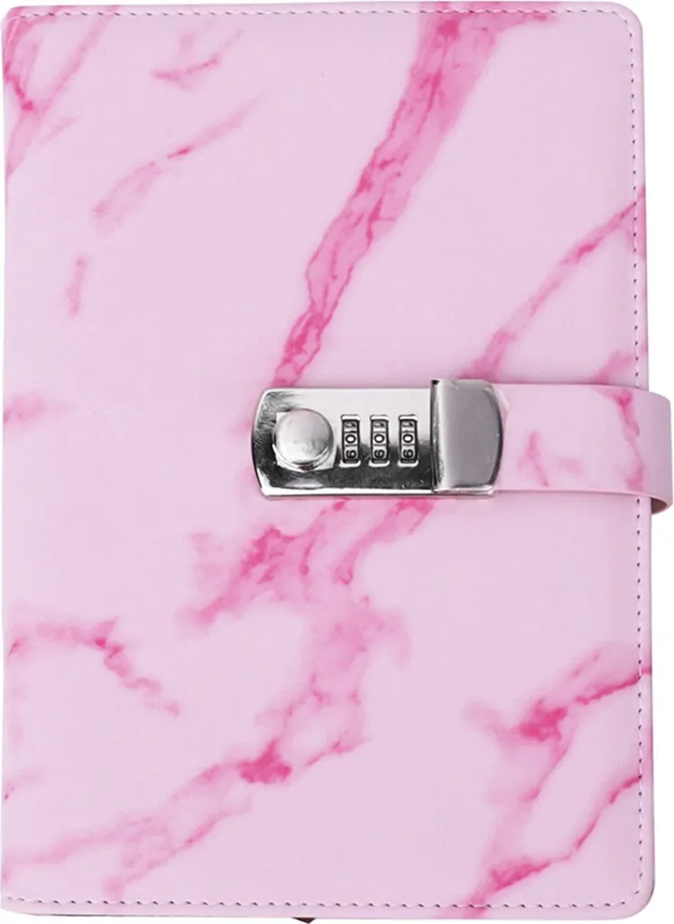 A5 Hinweis BuchPoliuretanoLeder Cover Passwort Lock Notepad Diary Office School SupplySpink