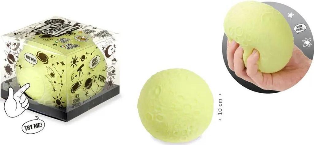 Trendhaus Handelsgesellschaft Anti-Stress-Quetschfigur Mond Produktbild 