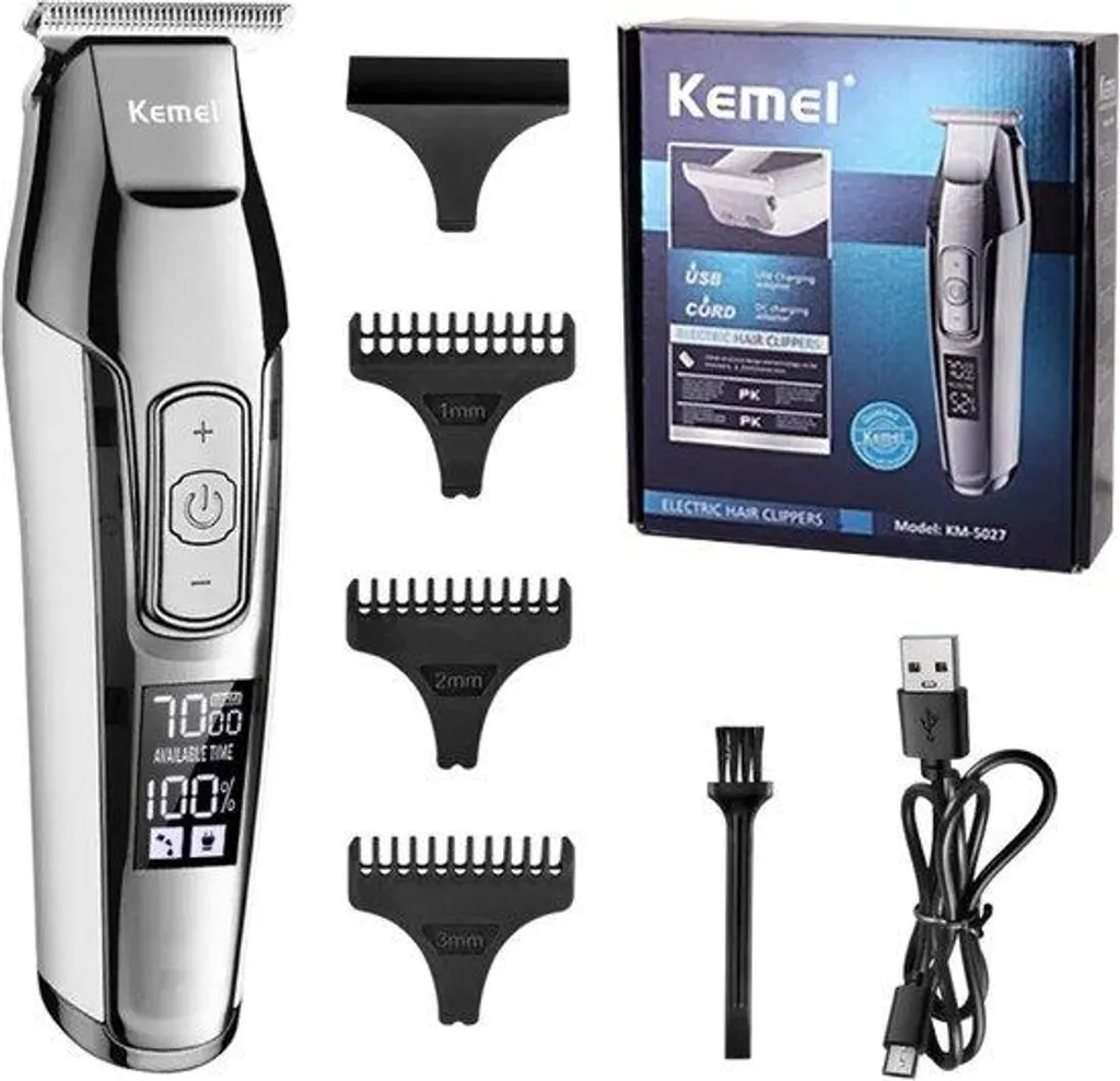 Tondeuse à barbe anti-irritation rechargeable USB pour peau sensible