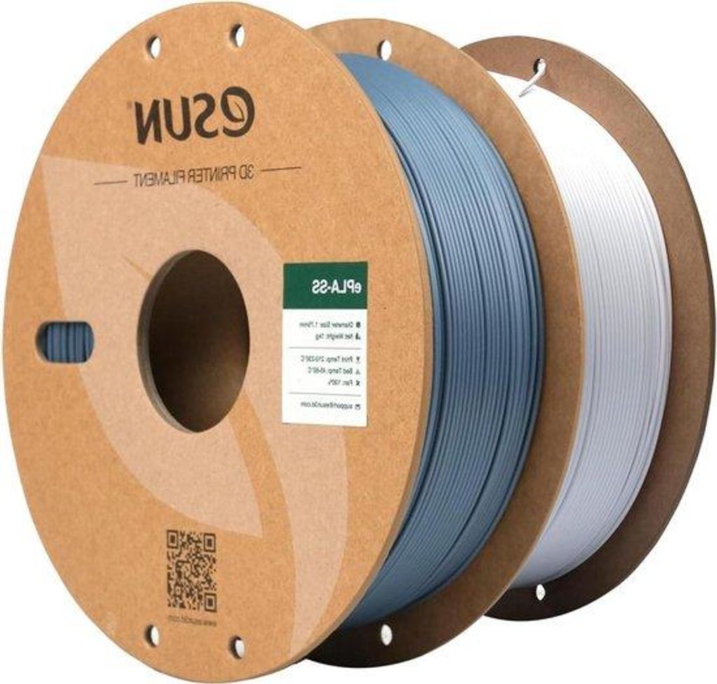 Grau/Kaltweiß 1,75mm PLA Filament 1KG Spule hochpräzise 3D Druck