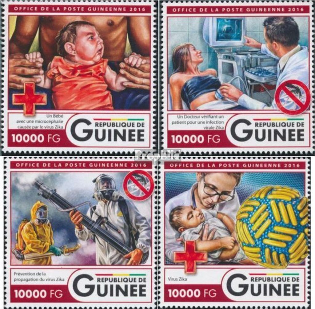 Briefmarken Guinea 2016 Mi 11911-11914 (kompl. Ausgabe) Produktbild 