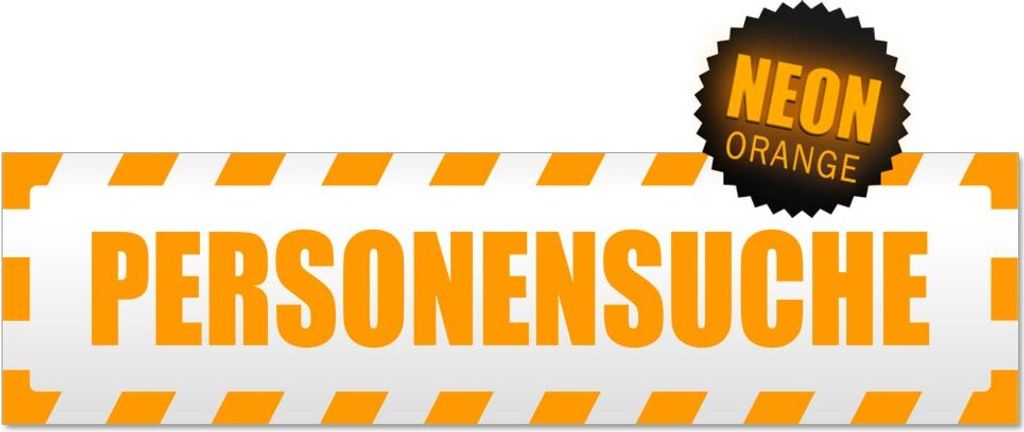 Personensuche gestreift Magnetschild Schild magnetisch