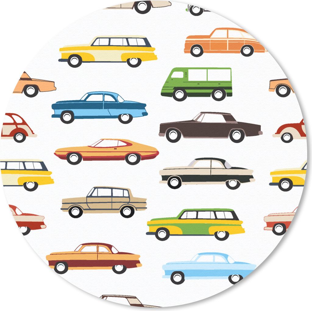 MuchoWow Mauspad Mousepad Muster - Auto - Retro - Jungen - Kinder - Kind 30x30 cm - Mousepads - Maus Mat - Pad - Mausunterlage - Tischunterlage -...