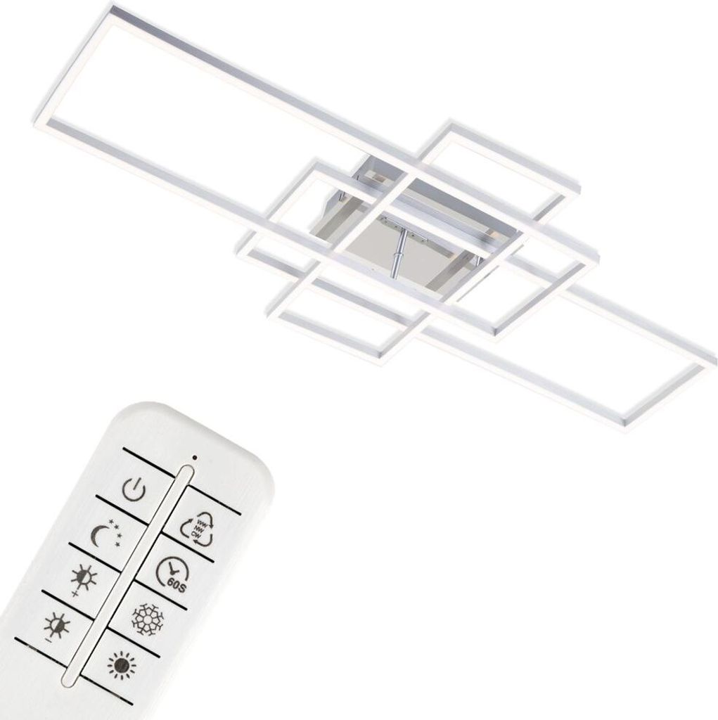LED Deckenleuchte Dimmbar Fernbedienung CCT Timer 55W Produktbild 