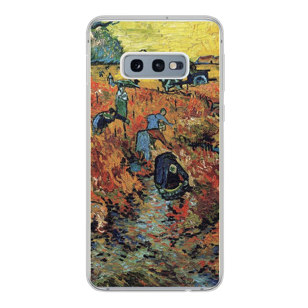 MuchoWow Handyhülle Schutzhülle Hülle für Samsung Galaxy S10e Der rote Weinberg - Vincent van Gogh Silikon Softcase Handy Hülle - Handy