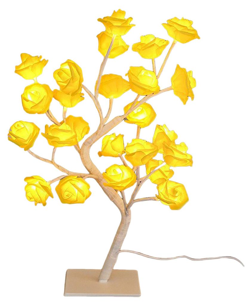 Rosenbaum-Tischlampe mit 24 LEDs, USB-betrieben, künstliche Bonsai-Blume, Nachtlicht für Schlafzimmer, Wohnzimmer, Hochzeit, Valentinstag