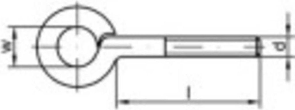 Toolcraft Gewindeösen Schrauböse Metrisch 12 Mm X 80 Mm 50 Stück