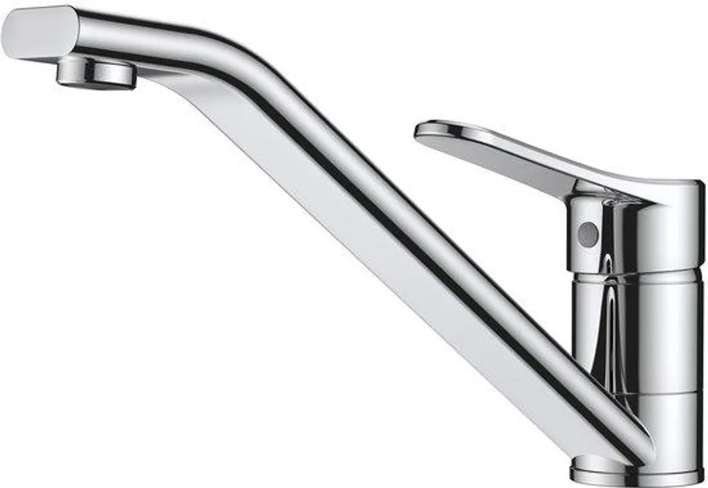 Robinet de cuisine en chrome poli et mitigeur évier inox pivotant 360°