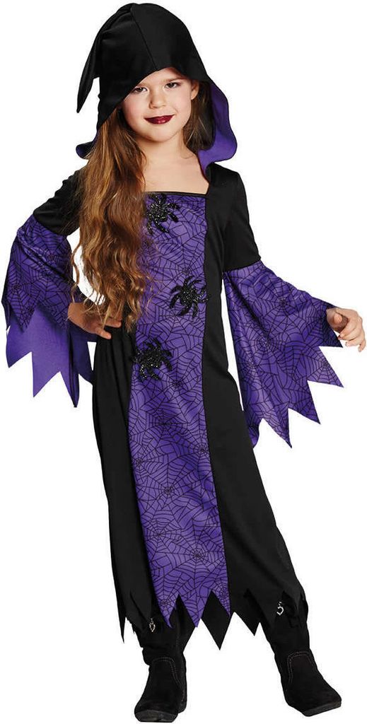 Hexe violett Spinnenmädchen Spinne Kinder Karneval Produktbild 