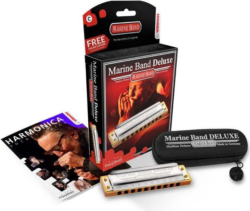Hohner Marine Band Deluxe C-Richter Diatonisch Mundharmonika