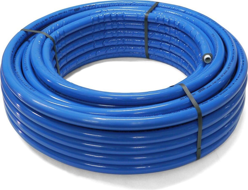Pipetec Alu-Verbundrohr 26x3mm 25m 6mm blau isoliert Produktbild 