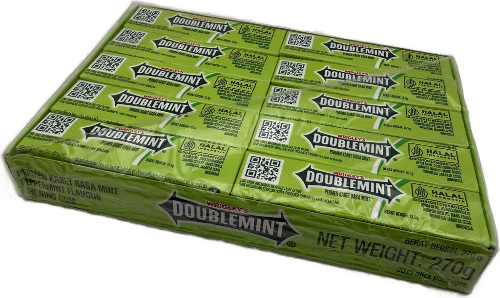 Wrigley‘s Doublemint Kaugummi - 20 Packungen - 20x 5 Produktbild 