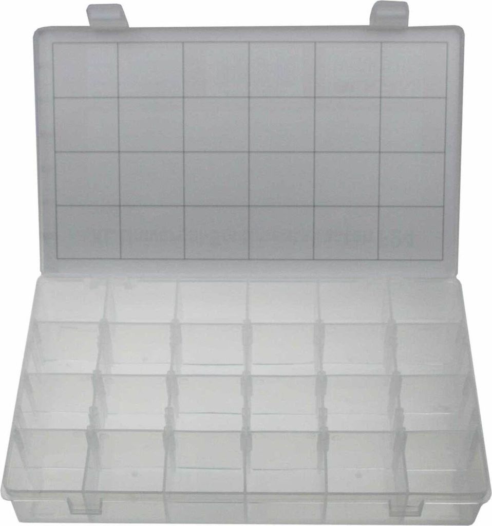 XL Universal leere Sortimentsbox Sortimentskasten Aufbewahrungsbox mit 24 Fächer