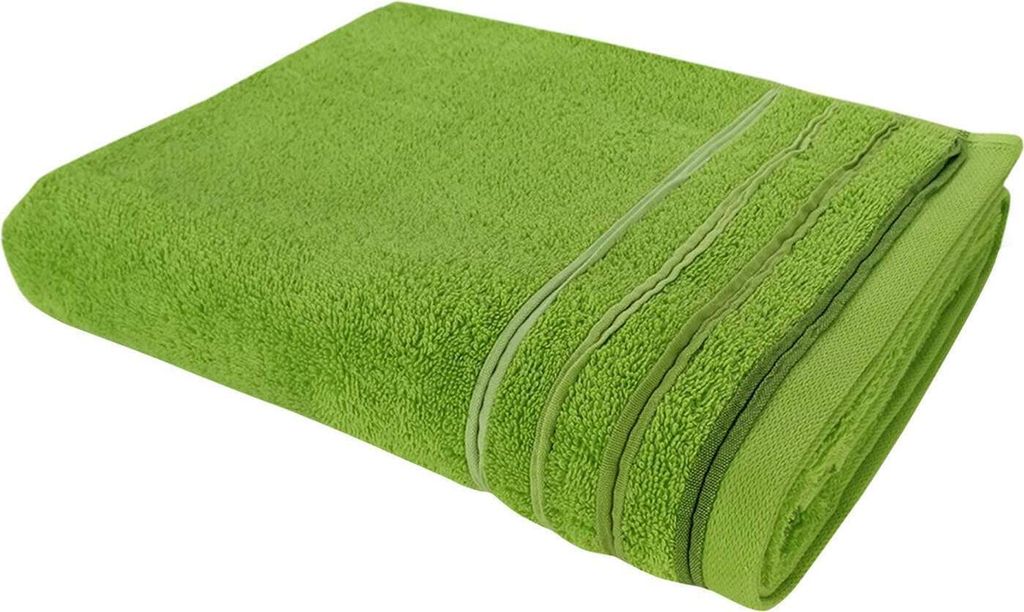 WohnDirect Weiche Duschtücher JASMINA Grün 70 x 140 cm