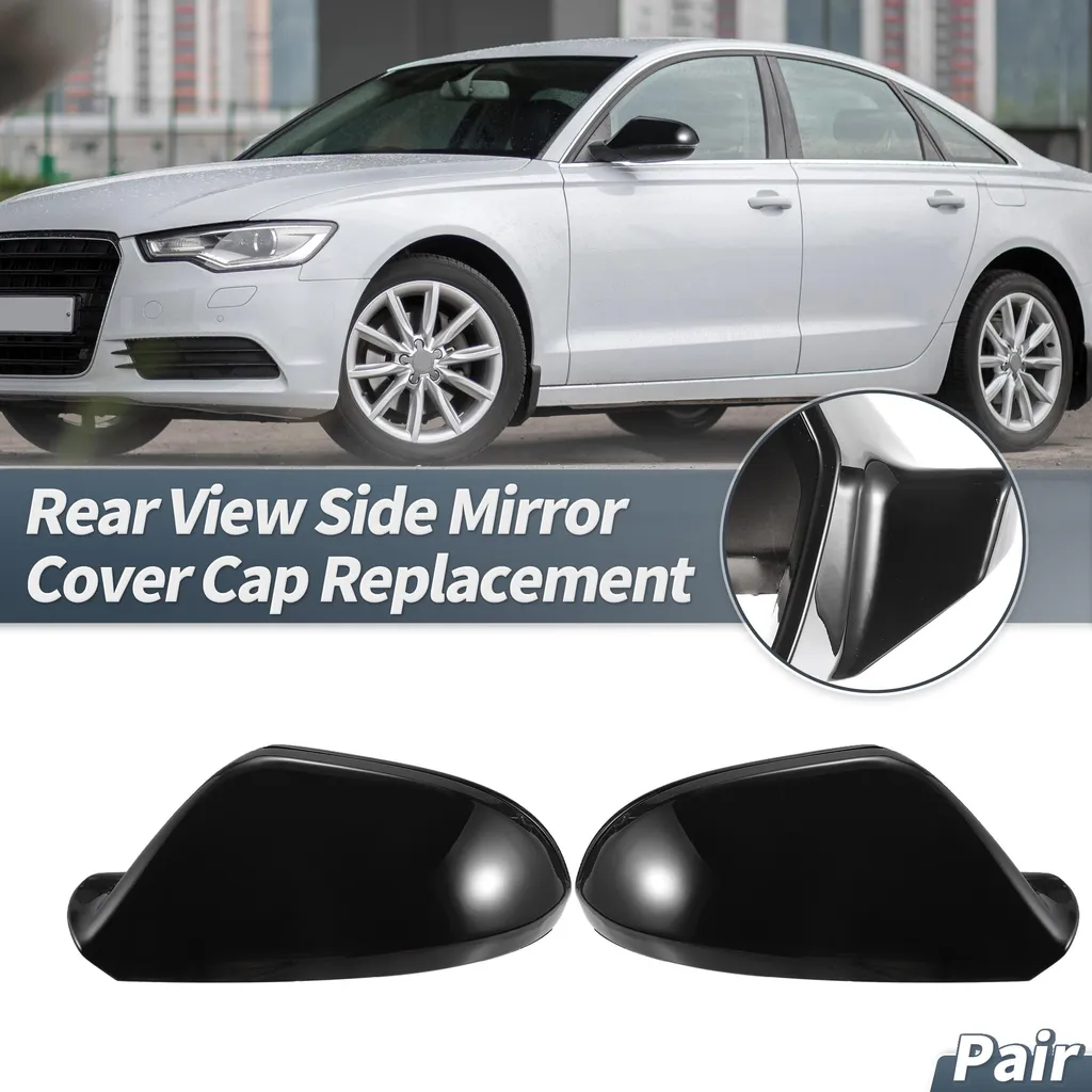 Protection Rétroviseur Audi RS6 S6 C7 Noir Brillant en ABS Renforcé