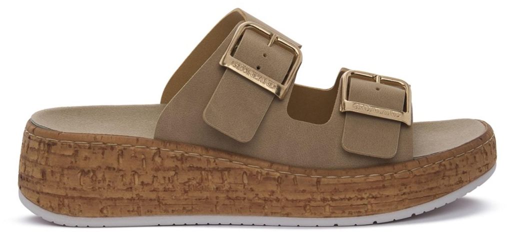 Grünland Damen Sommer Zehentrenner Sandalen Freizeitschuhe Beige