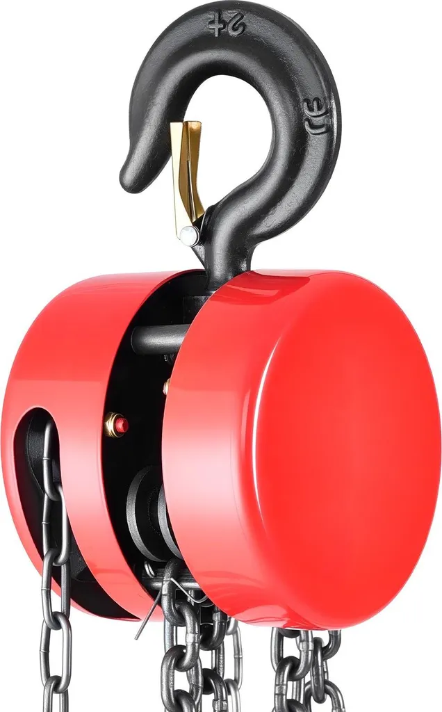 Palan à chaîne manuel 2 tonnes avec chaîne G70 de 3m - Version rouge pro - 11