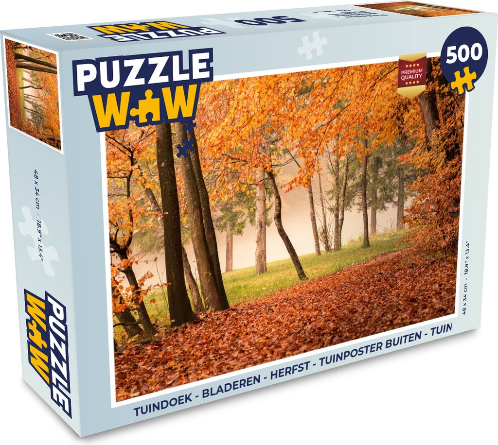 MuchoWow Puzzle 500 Teile Blätter - Herbst - Wald - 500 Teile - Kinder - Selberbauen - Puzzlespiele